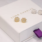 Boucles d'oreilles clous Rhea Starburst | Plaqué or 18 carats