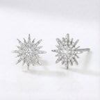 Pendientes de tuerca Rhea Starburst | Plata de ley 925