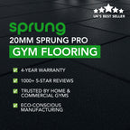 20mm PRO Rubber Gym Flooring Tiles – Smooth Top Surface - UK's Top Rated