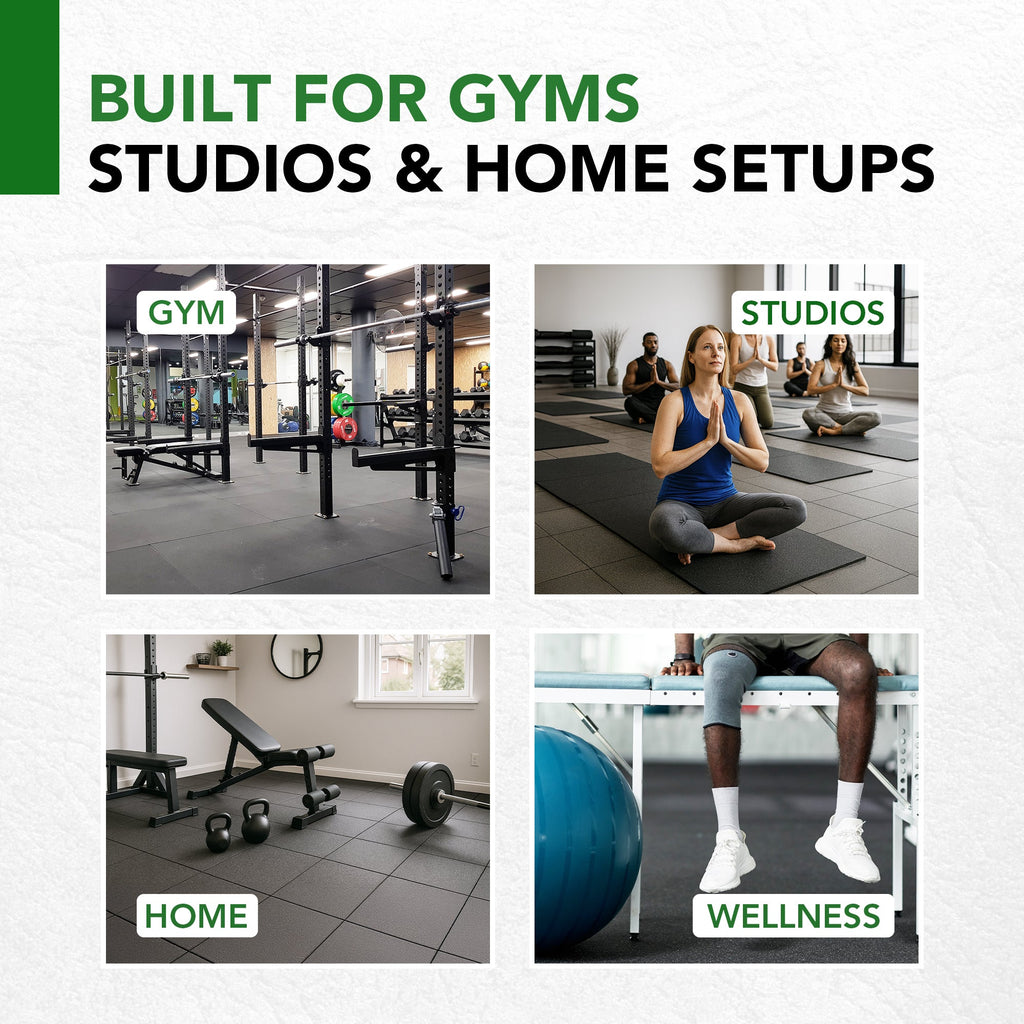 20mm PRO Rubber Gym Flooring Tiles – Smooth Top Surface - UK's Top Rated