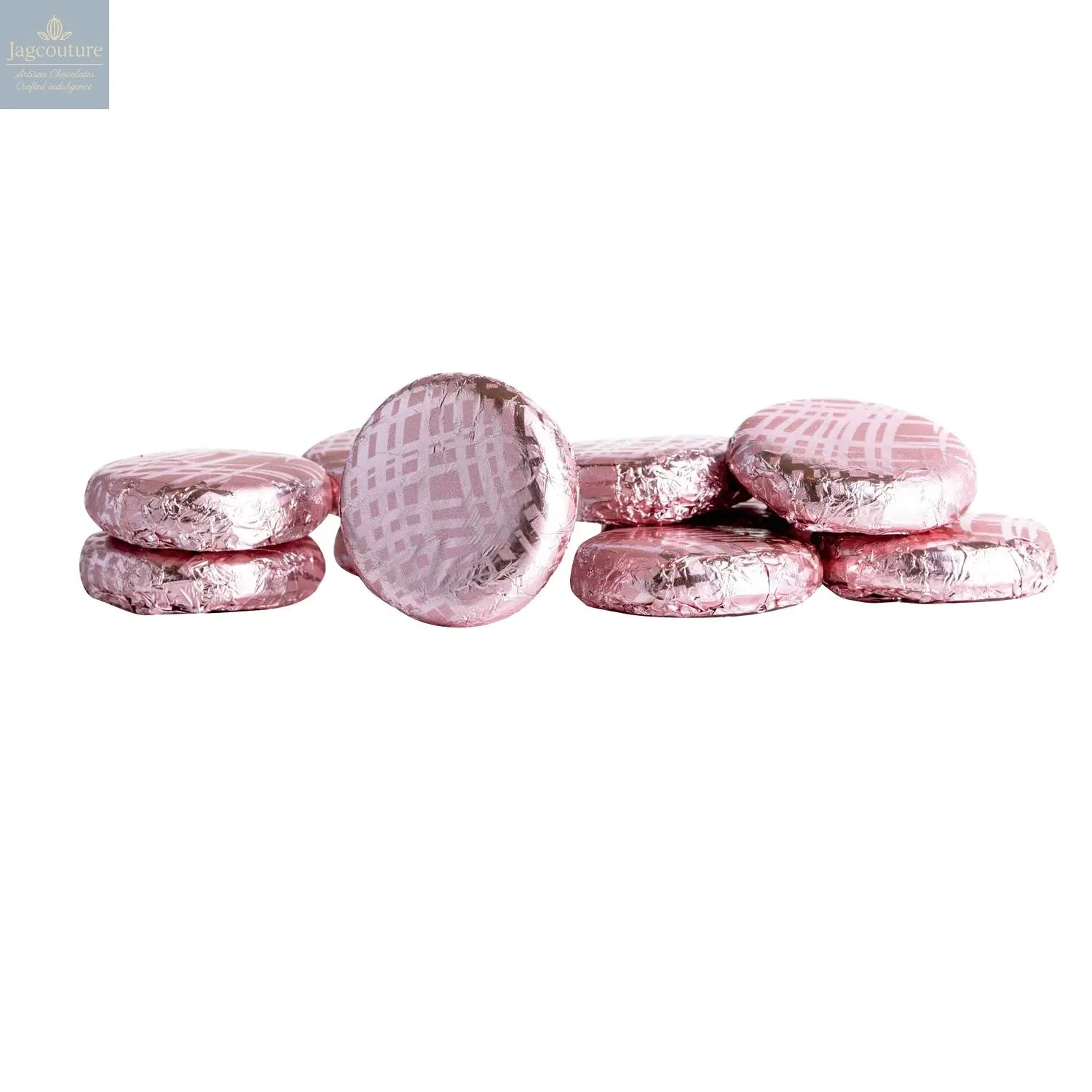 Rose crème - dark chocolate covered fondant in pink coloured foil 120pcs