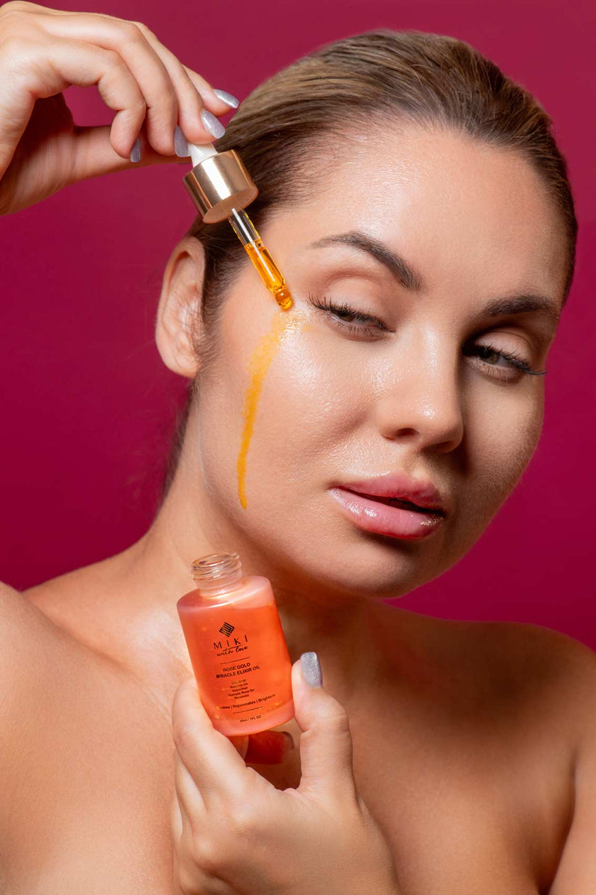 24K Rose Gold Miracle Elixir Oil - Retinol Alternative Anti-aging & Firming Concentrate, 30ml