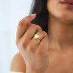 Roxanne Opal Heart Ring | 18k Gold Plated
