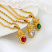 Dainty Angel Birthstone Necklace