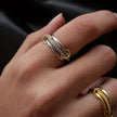 Bague empilable plaquée or 18 carats