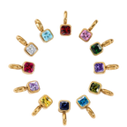 Octagon Birthstone Charms