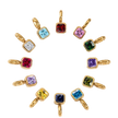 Octagon Birthstone Charms