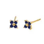 Birthstone Flower Stud Earrings