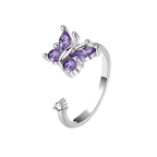 Adjustable Butterfly Spinner Ring