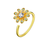 Adjustable Flower Spinner Ring