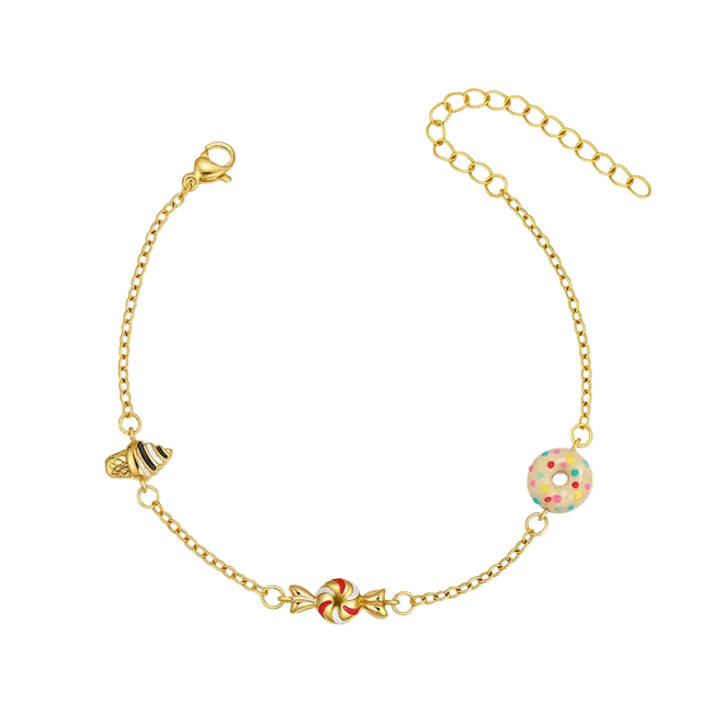 Cute Donut Charm Bracelet