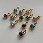 Octagon Birthstone Charms