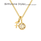 14K Gold, Silver & Rose Gold Zodiac Birthstone Necklace