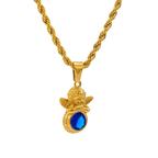 Dainty Angel Birthstone Necklace