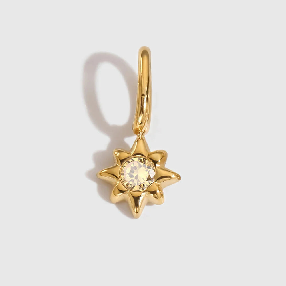 Star Pendant Birthstones Charms