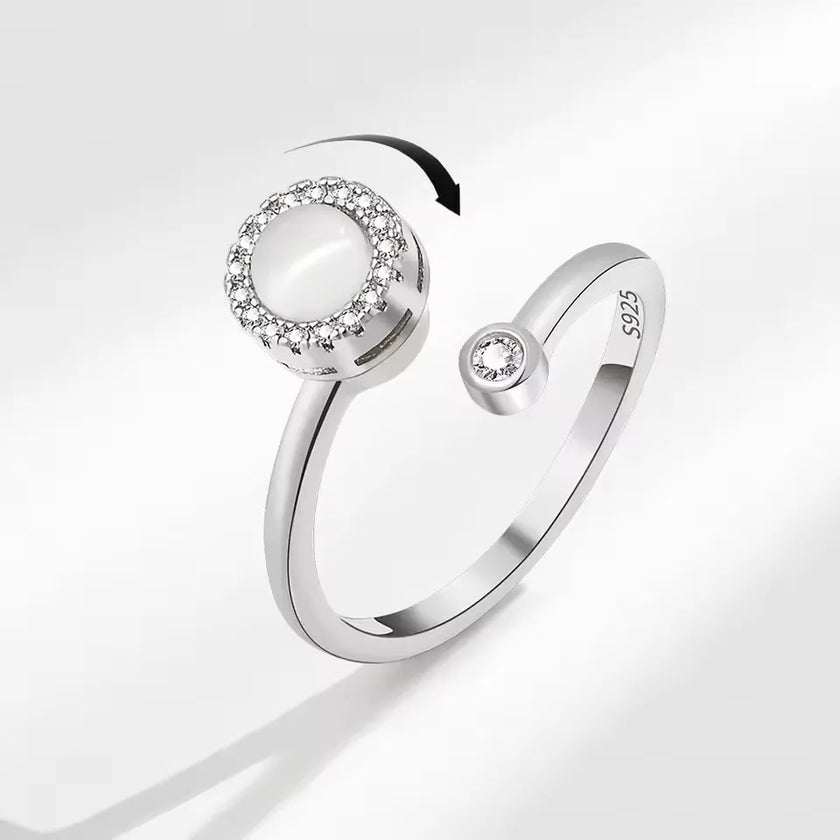 Bague Spinner Ajustable en Perle