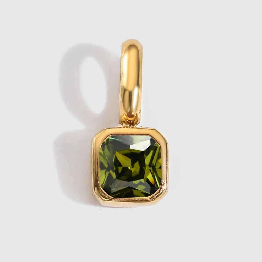 Octagon Birthstone Charms