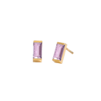 Rectangle Birthstone Earrings