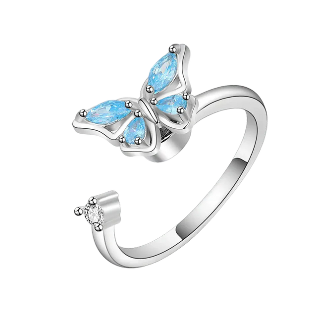 Bague Tournante Papillon Ajustable