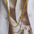 18K Gold Plated Layered Chain Necklace