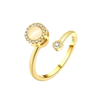 Bague Spinner Ajustable en Perle