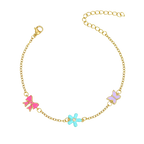 Bowknot & Flowers & Butterfly Charm Bracelet