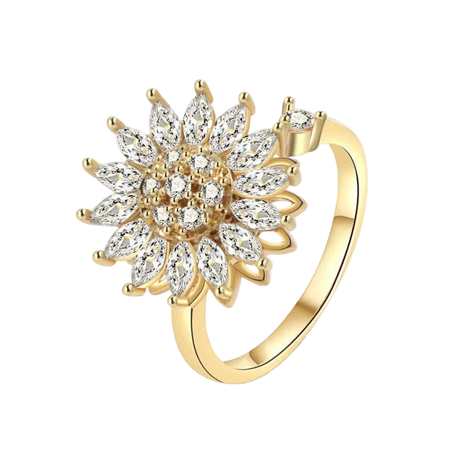 Adjustable Flower Spinner Ring