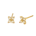 Birthstone Flower Stud Earrings
