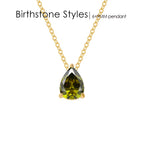 Teardrop Birthstone Necklace