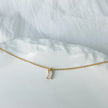Elegant Rectangular Zirconia Pendant Necklace – Gold & Silver
