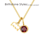 14K Gold, Silver & Rose Gold Zodiac Birthstone Necklace