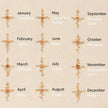 Birth Month Flower Cross Pendant