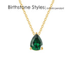 Teardrop Birthstone Necklace