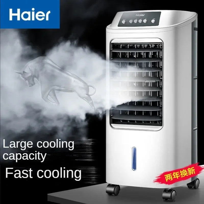 Haier Aire Acondicionado Ventilador de Enfriamiento Ventilador de Humidificación Refrigeración Ventilador sin Aspas Aire Acondicionado Doméstico Pequeño Aire Acondicionado