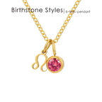 14K Gold, Silver & Rose Gold Zodiac Birthstone Necklace