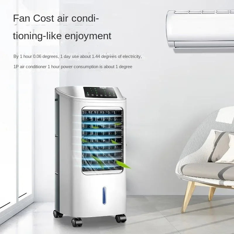 Haier Aire Acondicionado Ventilador de Enfriamiento Ventilador de Humidificación Refrigeración Ventilador sin Aspas Aire Acondicionado Doméstico Pequeño Aire Acondicionado