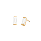Rectangle Birthstone Earrings