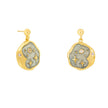 Pink Opal and Pearl Enamel Starry Night Studs Gold
