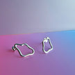 Silver Squiggle Studs