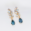 Blue Gemstone Drop Earrings in 18k Gold Vermeil