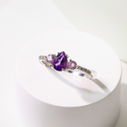 Amethyst and Lavender Amethyst Ring in Sterling Silver