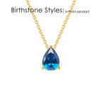 Teardrop Birthstone Necklace