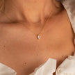 Elegant Rectangular Zirconia Pendant Necklace – Gold & Silver