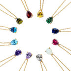 Teardrop Birthstone Necklace
