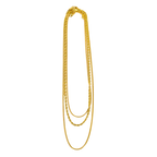 18K Gold Plated Layered Chain Necklace