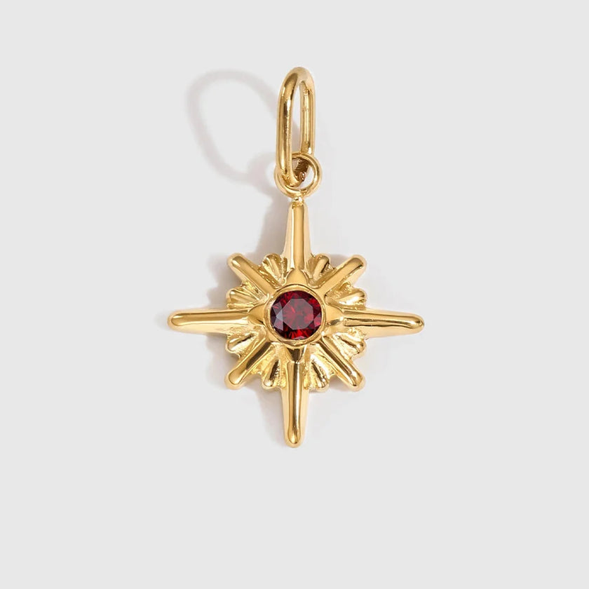 Star Shiny Birthstone Charms