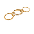 18K Elegant Gold Stacked Rings