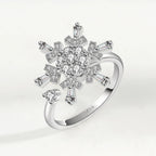 Adjustable Snowflake Spinner Ring