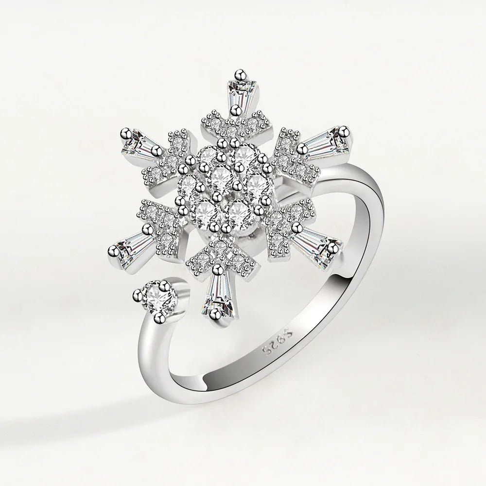 Bague tournante flocon de neige ajustable