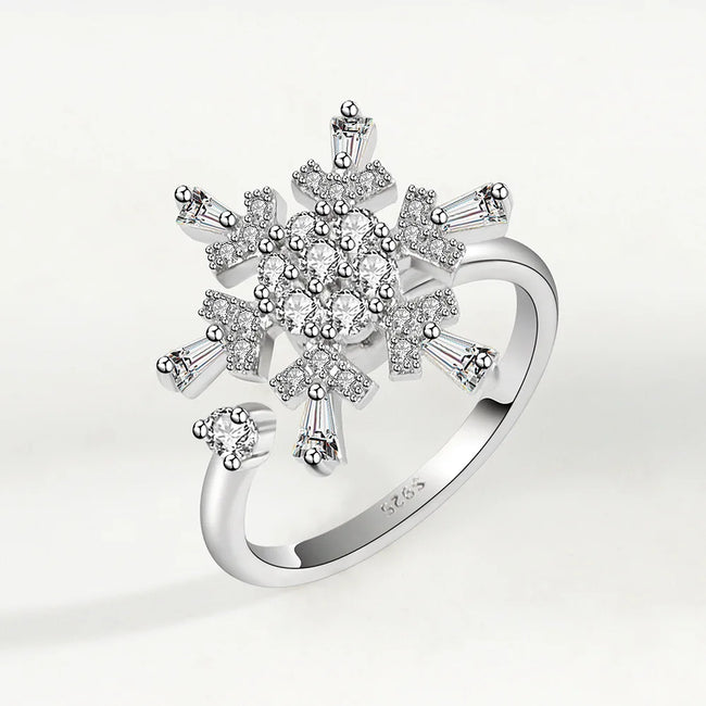 Bague tournante flocon de neige ajustable